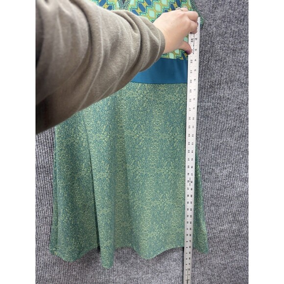 Marmot Becca Dress Medium Green Blue Sleeveless Fit Flare V-Neck Active Outdoor - Picture 8 of 9